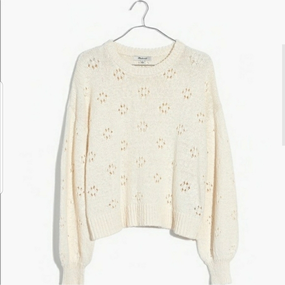 Madewell Sweaters - Madewell Floral Pointelle Pullover Sweatersize XXL